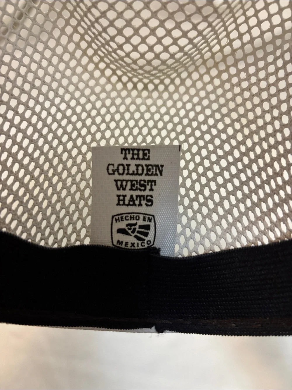 White Mesh Fedora Hat with Contrast Band